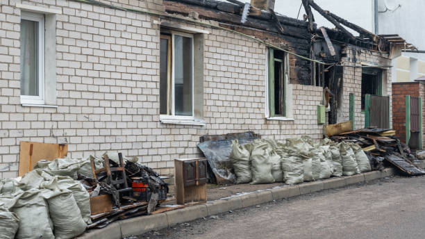Professional Fire Damage Removal technician working in Baldwin, MD